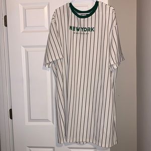 Dress shirt with black stripes